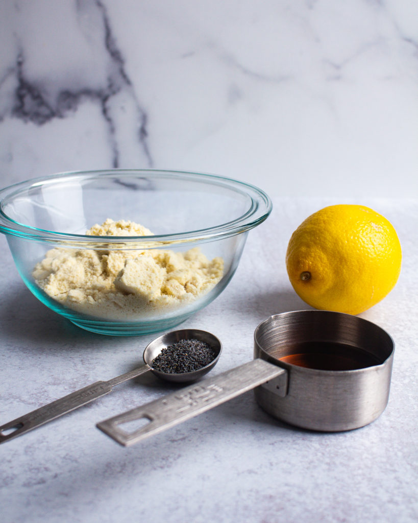 Ingredients for the Lemon Poppyseed Truffle Recipe