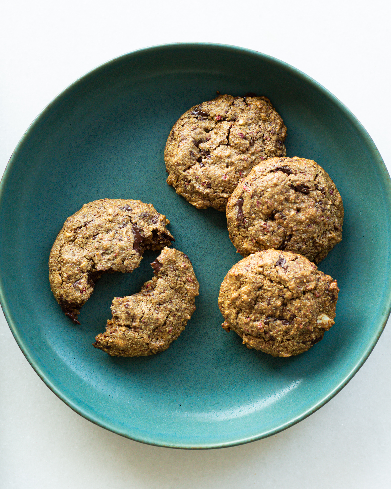 Cashew Raspberry Breakfast Cookies