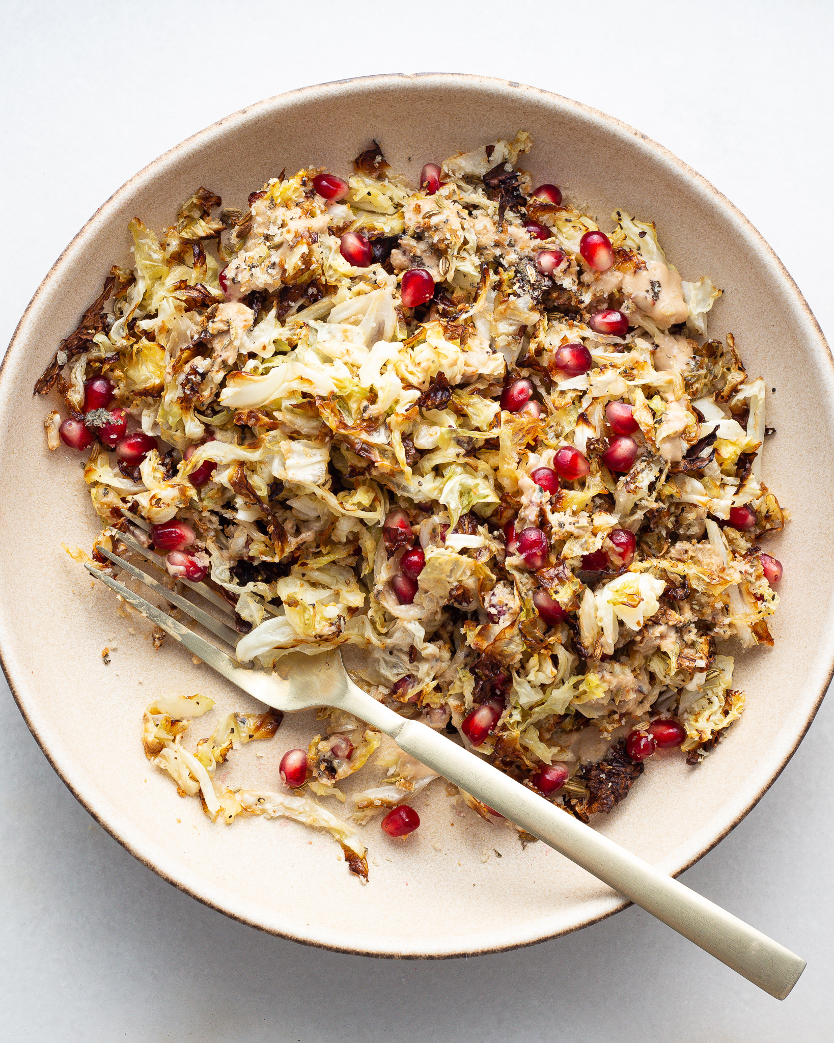 Crispy Cabbage Salad with Maple Tahini Dressing-image