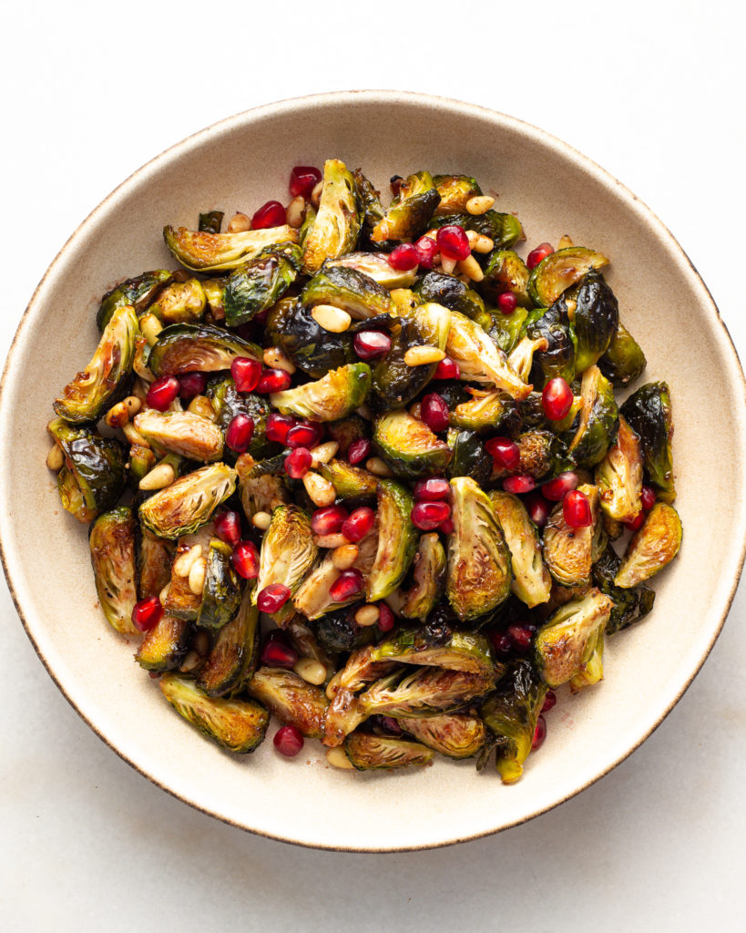 Crispy Brussel Sprouts with Cranberry Soy Glaze Justine Doiron