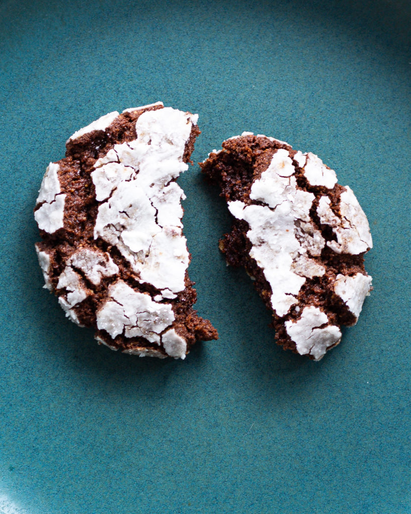 finished Hot Chocolate Crinkle Cookies 
