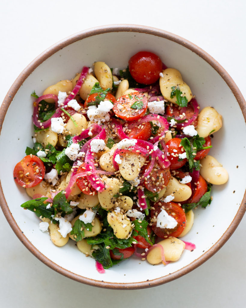 Finished Za'atar Butter Bean Salad