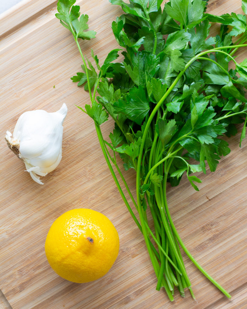 Parsley, garlic and lemon