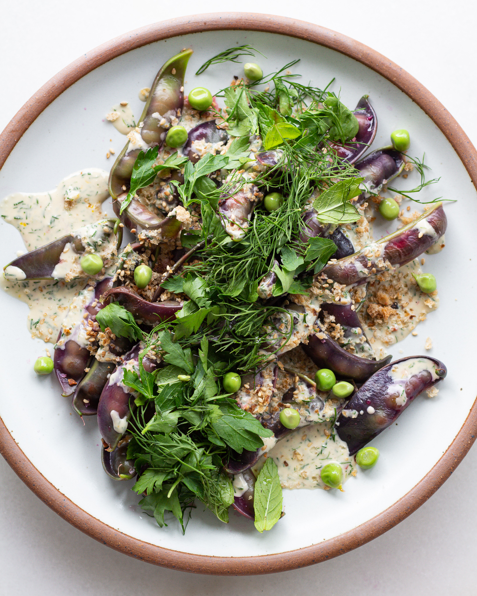 Purple Peas with Lemon Dill Dressing
