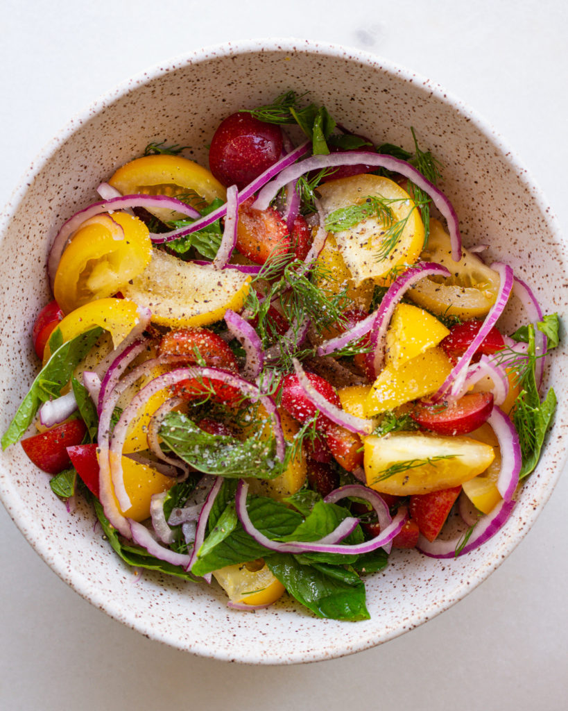 Tomato salad finished