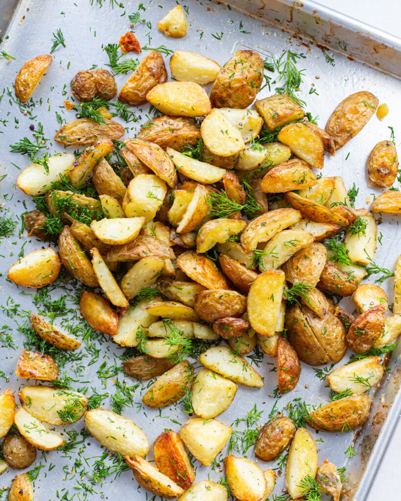 Fresh dill and oven roasted potatoes