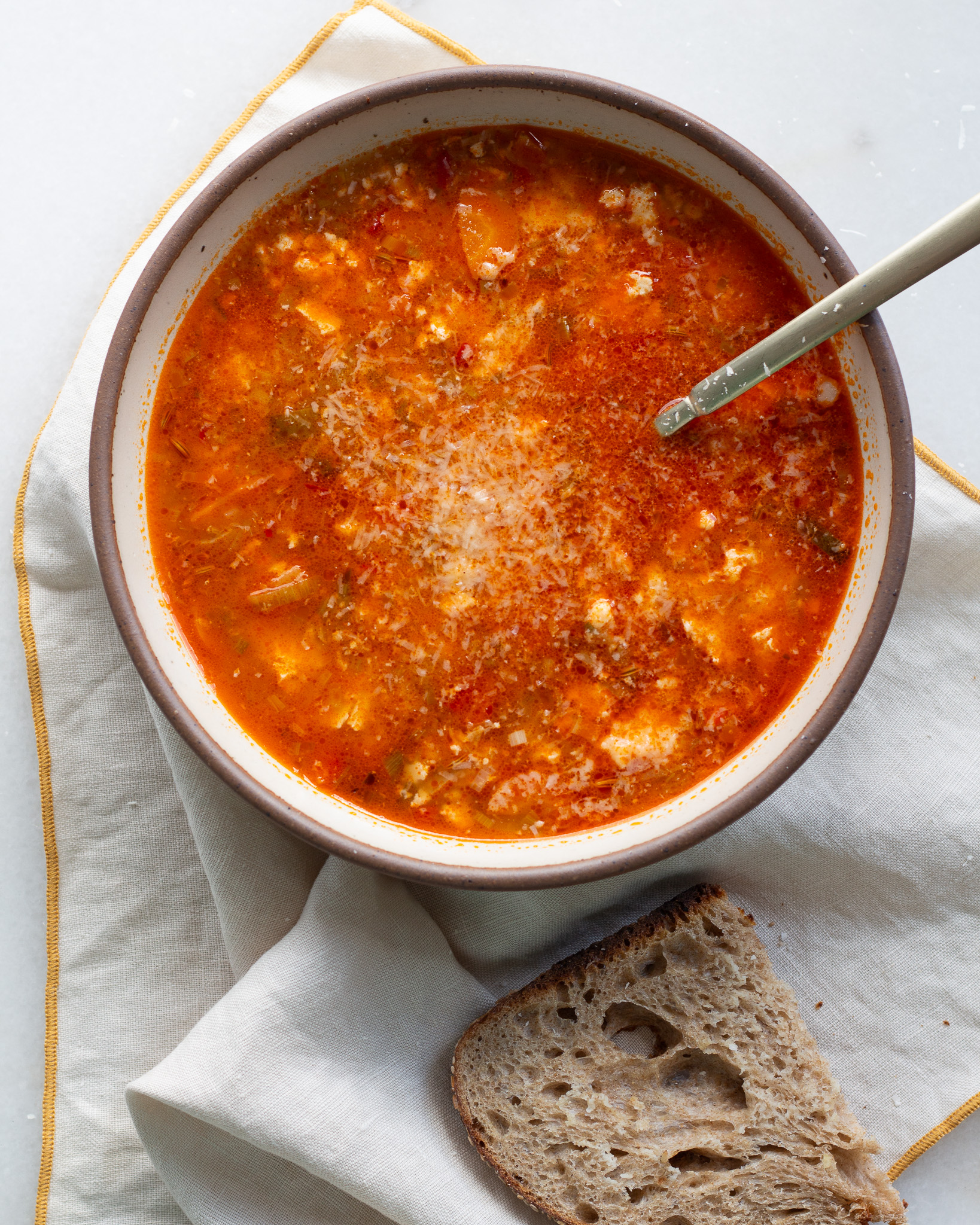 ‘Nduja (but Tofu!) Soup