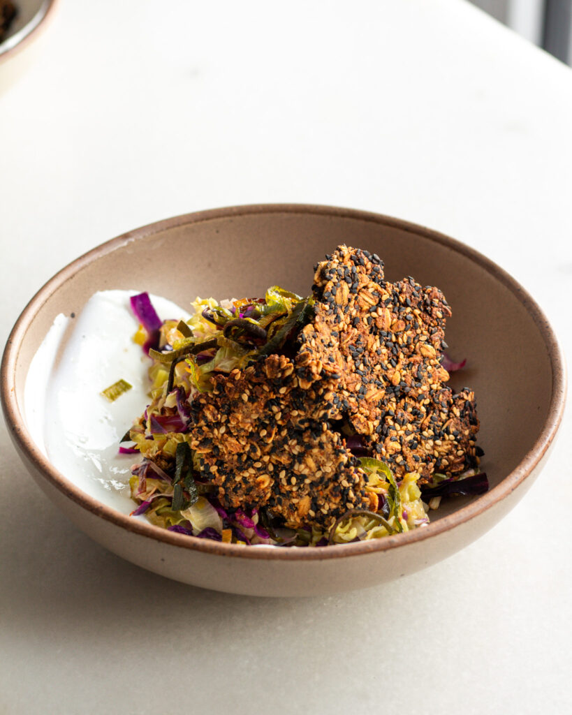 finished Lemon-Dressed Cabbage & Caramelized Leek Salad