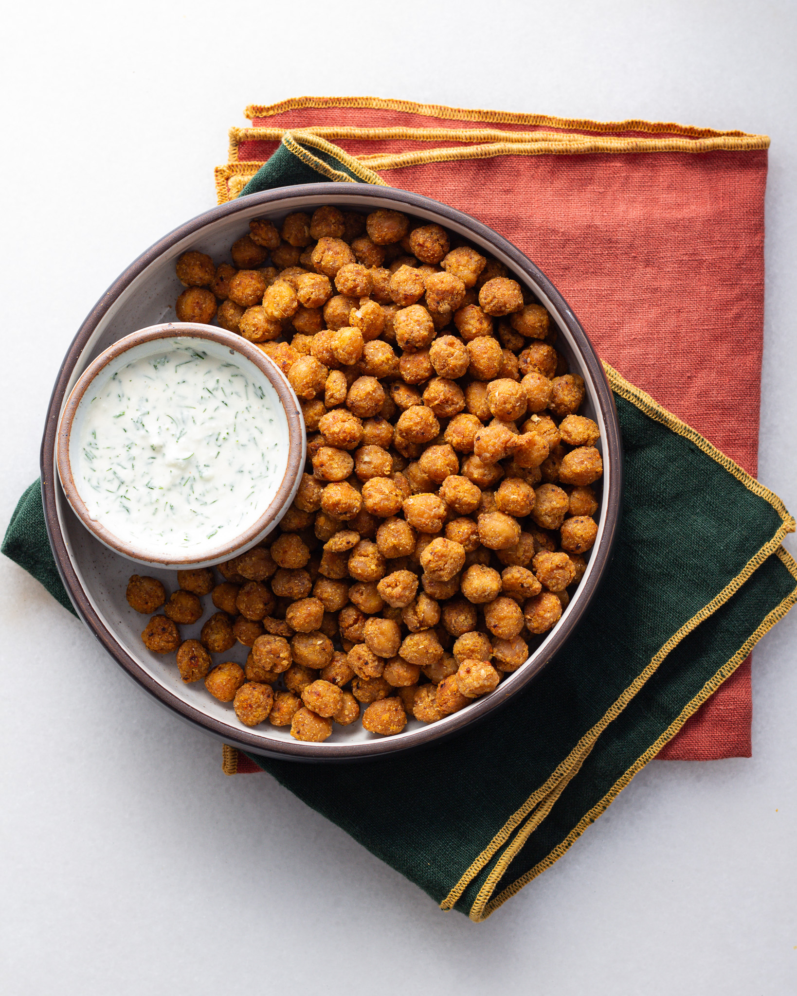 Breaded Chickpeas with Lemon Dill Dip Justine Doiron