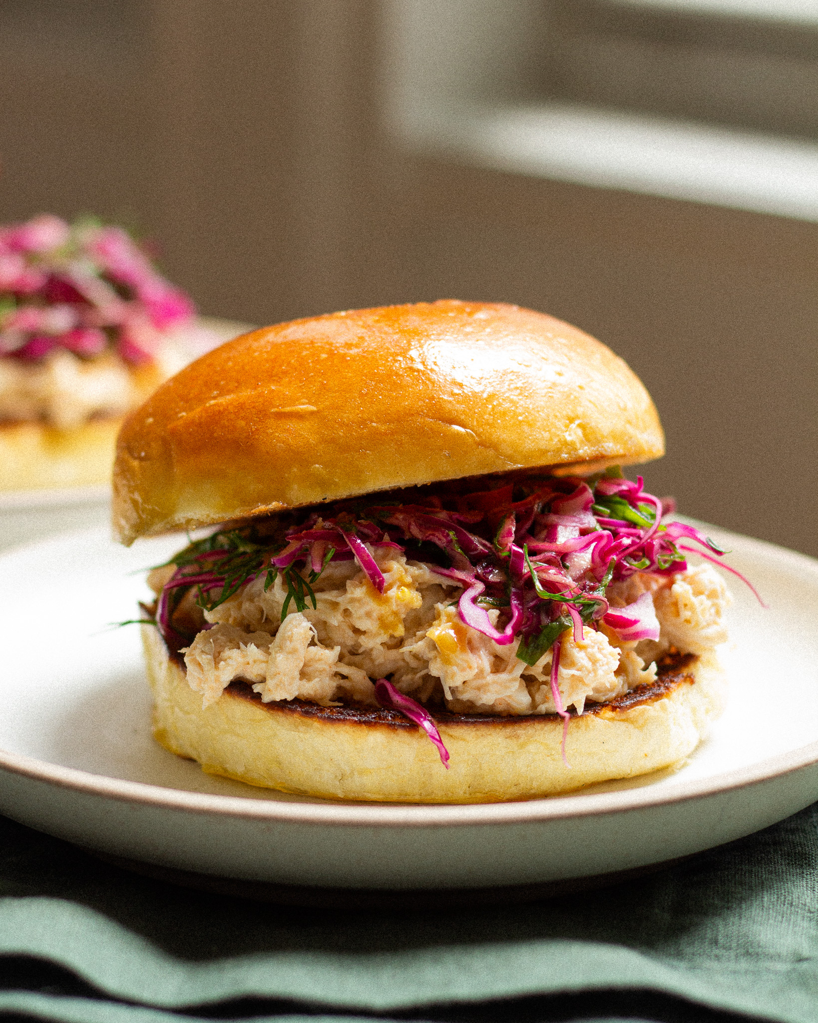 Crab Salad Sandwiches with Honey Dijon Dressing - Justine Doiron