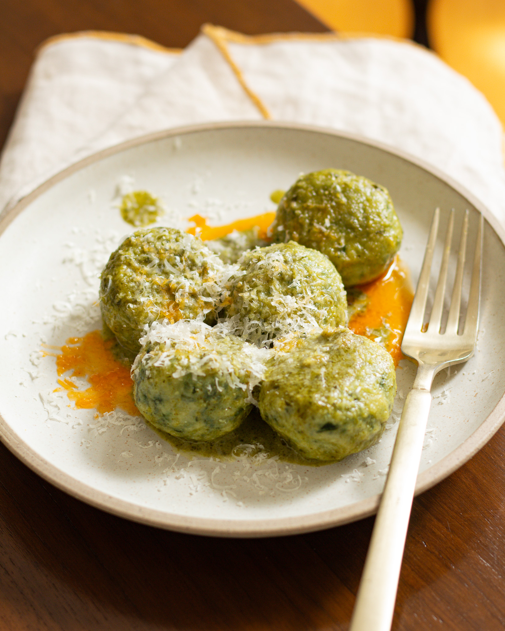 Spinach & Ricotta Gnudi - Justine Doiron